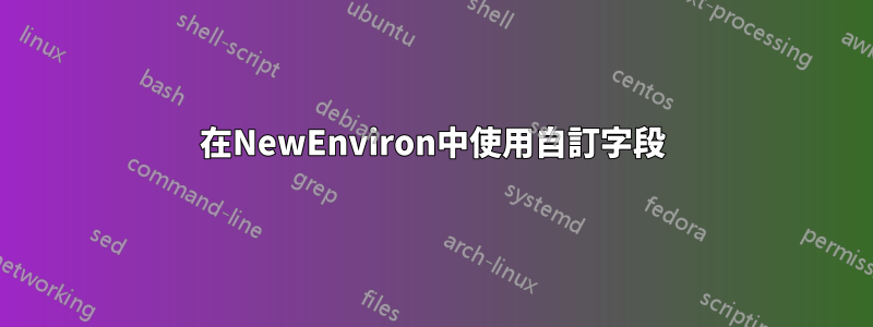 在NewEnviron中使用自訂字段