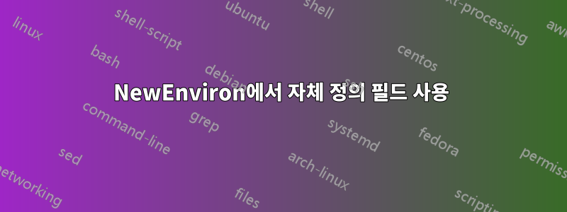 NewEnviron에서 자체 정의 필드 사용