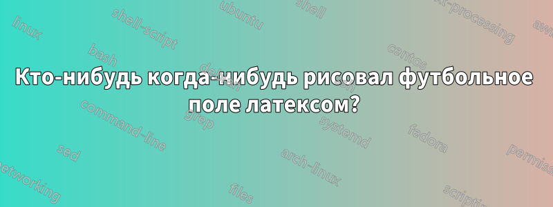 Кто-нибудь когда-нибудь рисовал футбольное поле латексом?