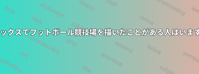 ラテックスでフットボール競技場を描いたことがある人はいますか?