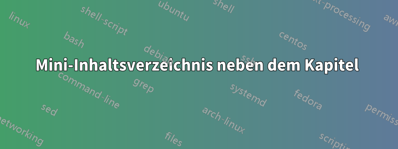 Mini-Inhaltsverzeichnis neben dem Kapitel