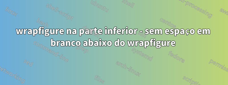 wrapfigure na parte inferior - sem espaço em branco abaixo do wrapfigure