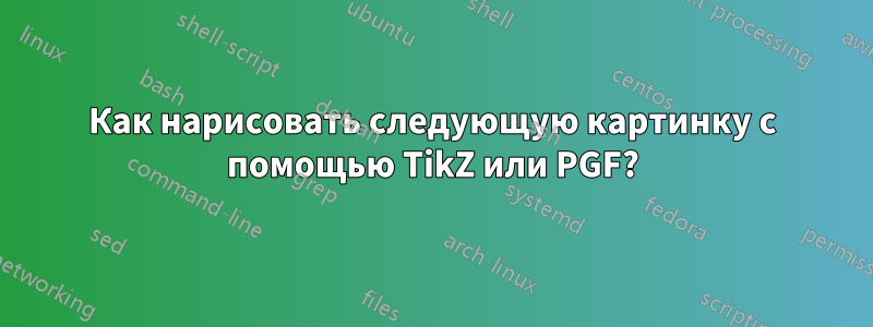 Как нарисовать следующую картинку с помощью TikZ или PGF?