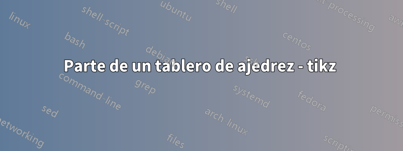 Parte de un tablero de ajedrez - tikz