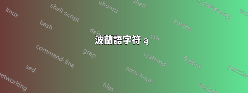 波蘭語字符 ą