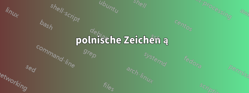 polnische Zeichen ą