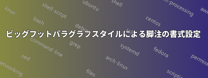 ビッグフットパラグラフスタイルによる脚注の書式設定