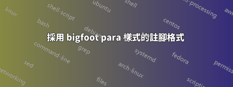 採用 bigfoot para 樣式的註腳格式