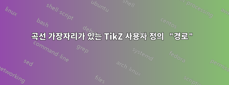 곡선 가장자리가 있는 TikZ 사용자 정의 "경로"