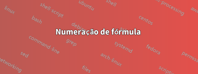 Numeração de fórmula