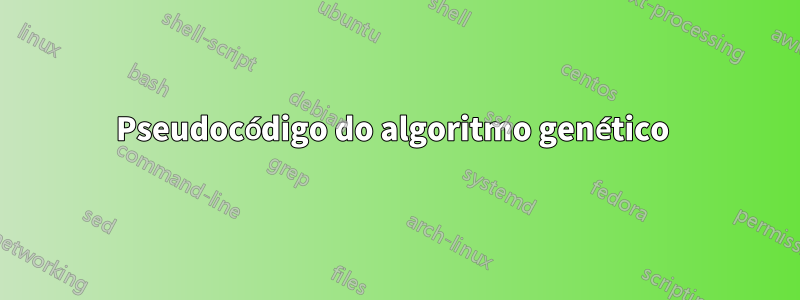 Pseudocódigo do algoritmo genético 