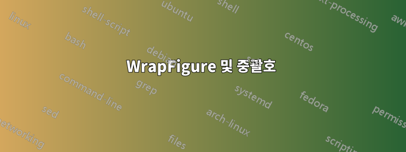 WrapFigure 및 중괄호