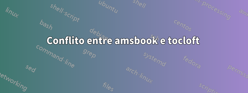 Conflito entre amsbook e tocloft