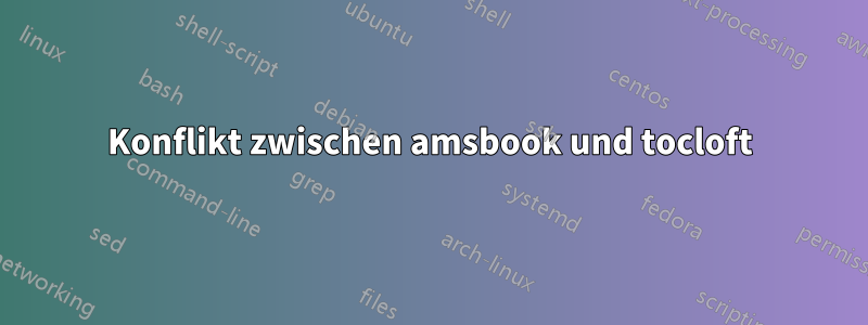 Konflikt zwischen amsbook und tocloft