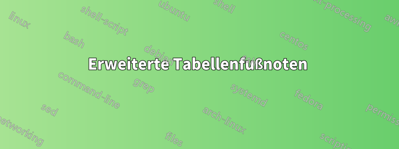 Erweiterte Tabellenfußnoten