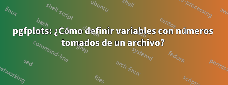 pgfplots: ¿Cómo definir variables con números tomados de un archivo?