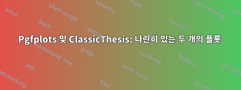 Pgfplots 및 ClassicThesis: 나란히 있는 두 개의 플롯