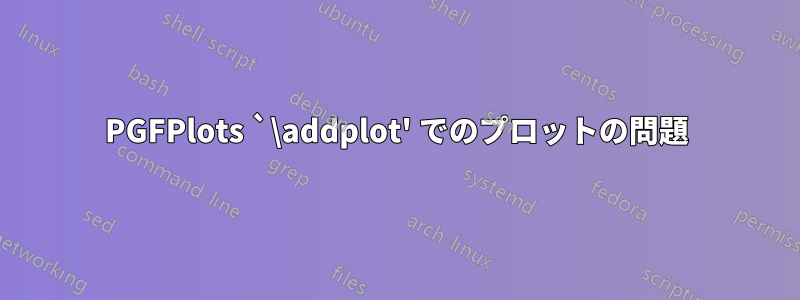 PGFPlots `\addplot' でのプロットの問題