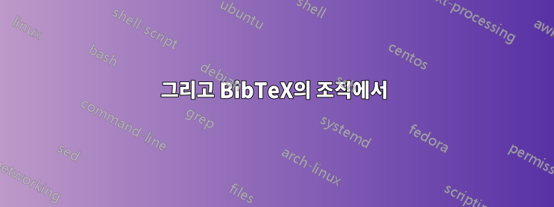 그리고 BibTeX의 조직에서