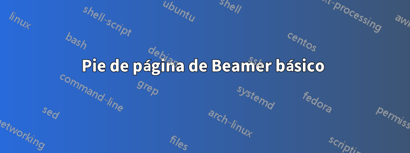 Pie de página de Beamer básico