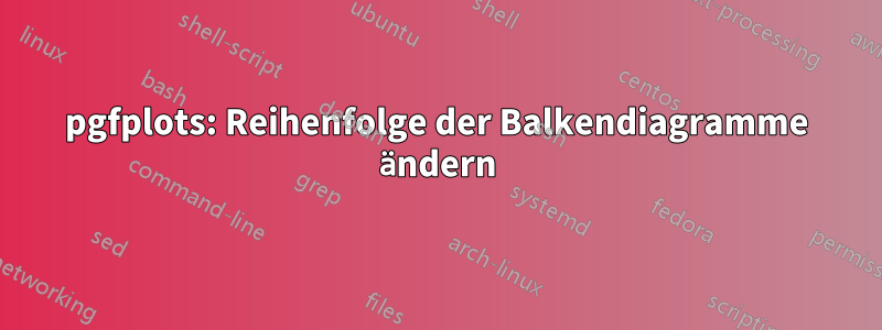 pgfplots: Reihenfolge der Balkendiagramme ändern