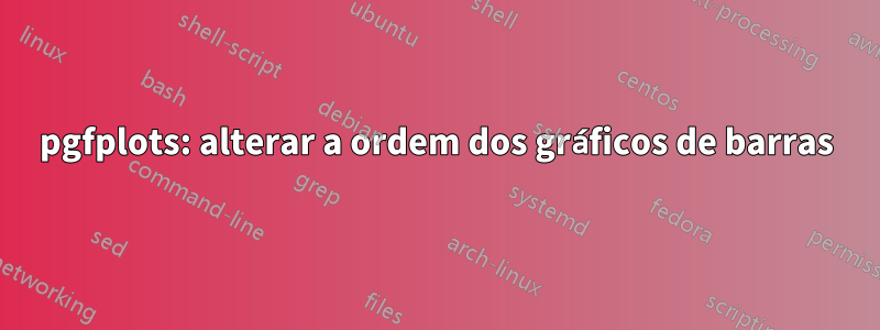 pgfplots: alterar a ordem dos gráficos de barras