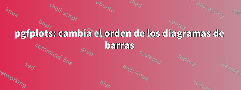 pgfplots: cambia el orden de los diagramas de barras