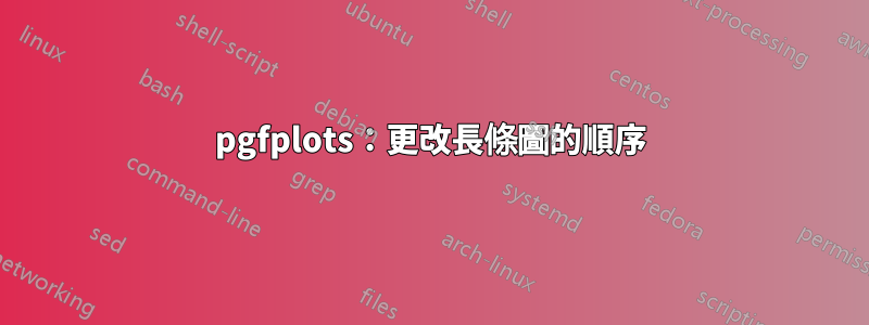 pgfplots：更改長條圖的順序