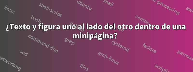 ¿Texto y figura uno al lado del otro dentro de una minipágina? 