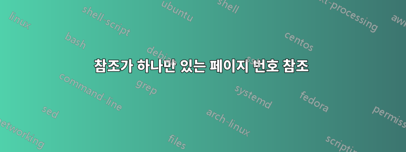 참조가 하나만 있는 페이지 번호 참조