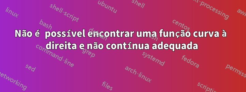 Não é possível encontrar uma função curva à direita e não contínua adequada