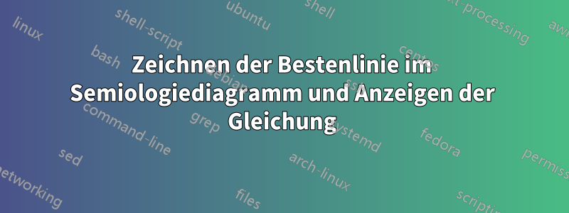 Zeichnen der Bestenlinie im Semiologiediagramm und Anzeigen der Gleichung