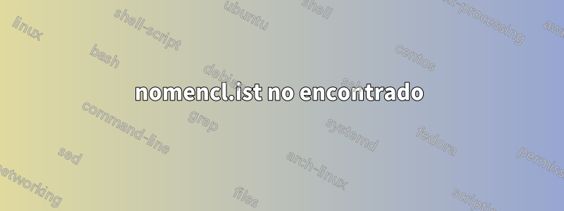 nomencl.ist no encontrado