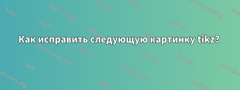 Как исправить следующую картинку tikz?