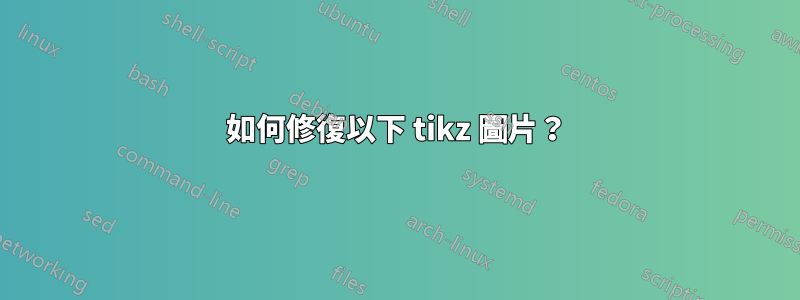 如何修復以下 tikz 圖片？