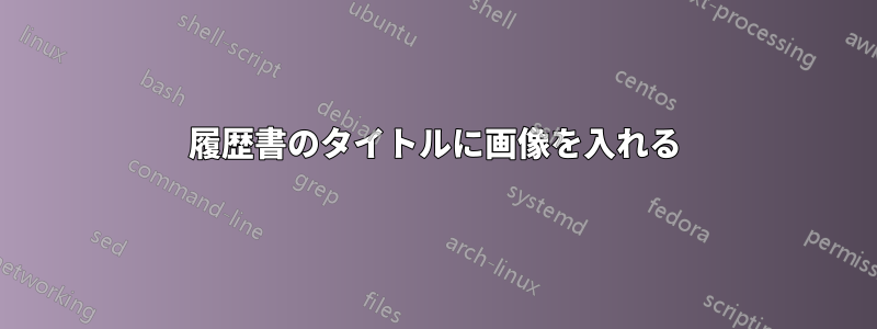 履歴書のタイトルに画像を入れる