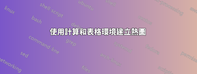 使用計算和表格環境建立熱圖