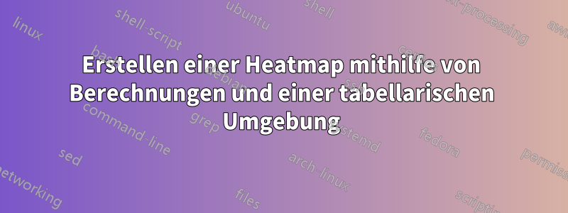 Erstellen einer Heatmap mithilfe von Berechnungen und einer tabellarischen Umgebung