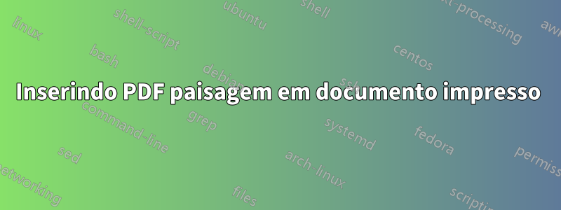 Inserindo PDF paisagem em documento impresso