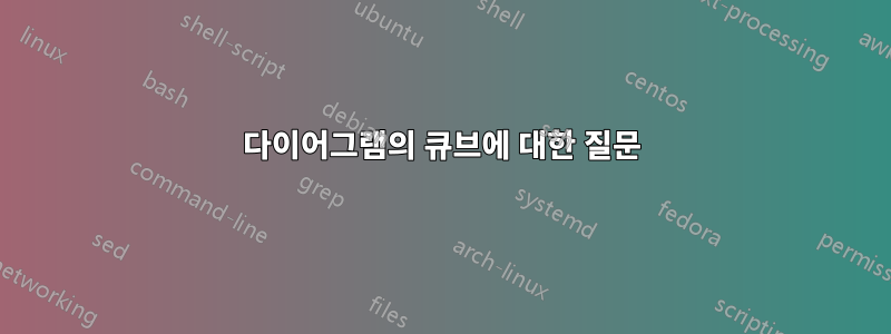 다이어그램의 큐브에 대한 질문