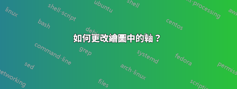 如何更改繪圖中的軸？