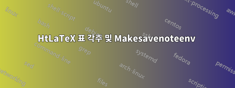 HtLaTeX 표 각주 및 Makesavenoteenv