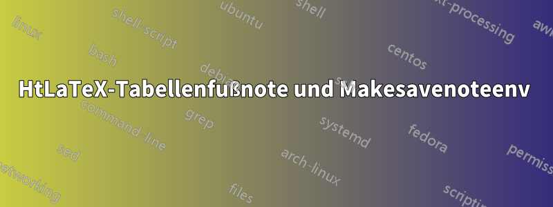 HtLaTeX-Tabellenfußnote und Makesavenoteenv