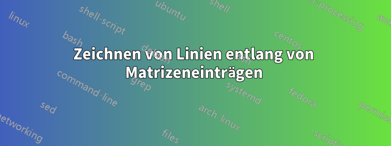 Zeichnen von Linien entlang von Matrizeneinträgen