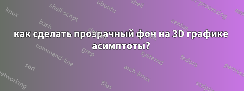 как сделать прозрачный фон на 3D графике асимптоты?