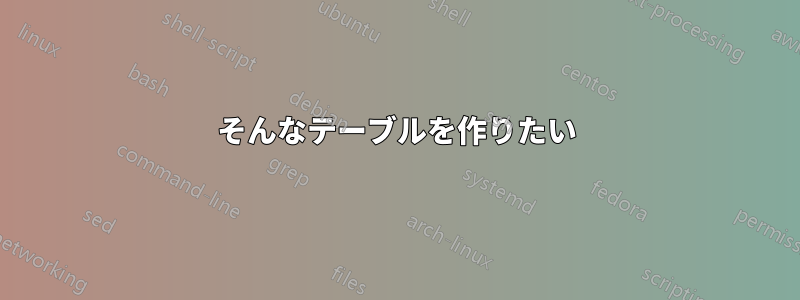 そんなテーブルを作りたい