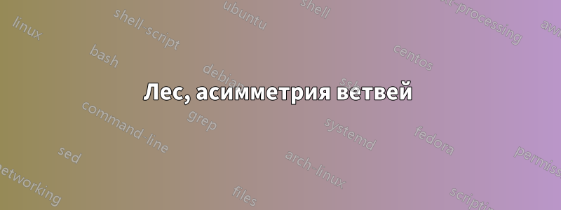 Лес, асимметрия ветвей