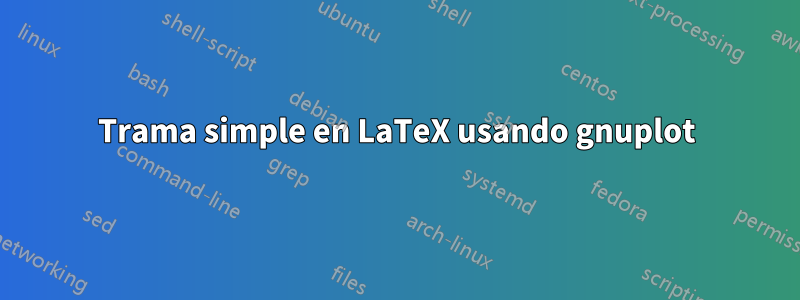 Trama simple en LaTeX usando gnuplot