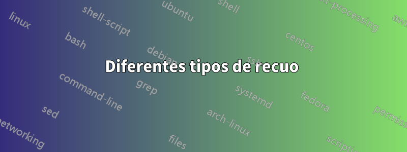 Diferentes tipos de recuo