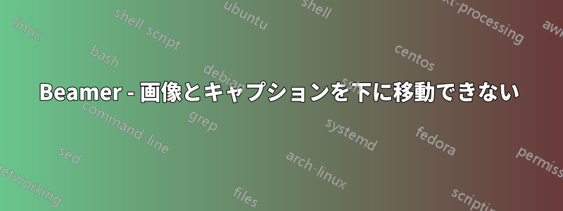 Beamer - 画像とキャプションを下に移動できない